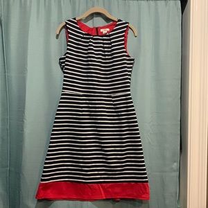 Cato’s navy blue and white stripes with coral bottom